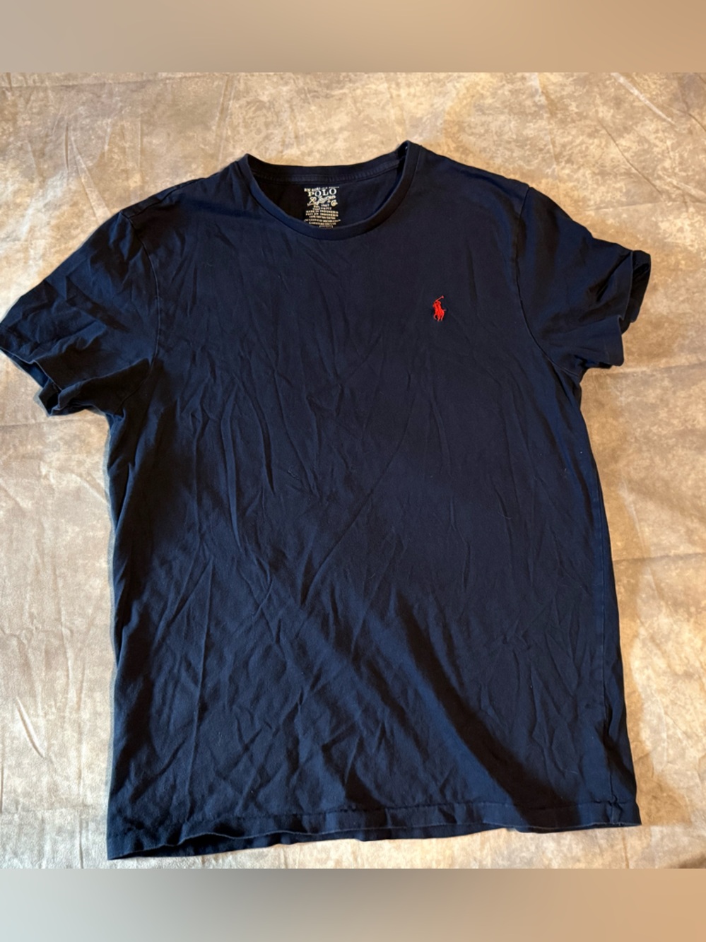 Polo by Ralph Lauren Navy Tee with White Print